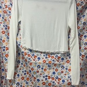 White long sleeve crop top